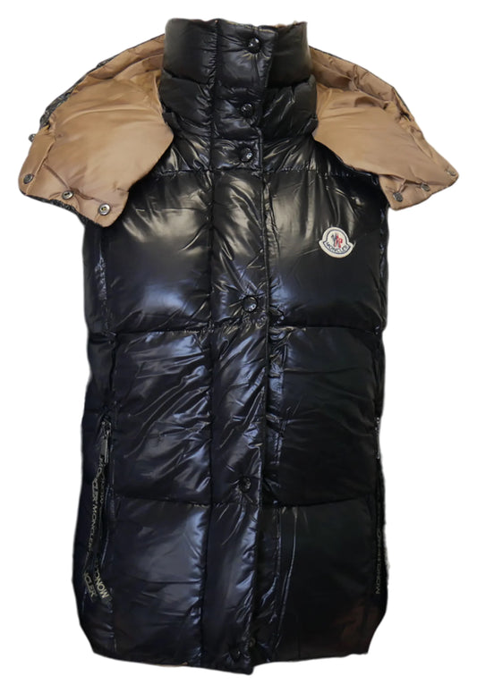 Moncler Damen Oversized Pufferweste Schwarz - Original Designer Marken Outlet - Salvin Store