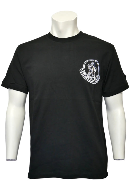 Moncler Herren T-Shirt Schwarz - Original Designer Marken Outlet - Salvin Store