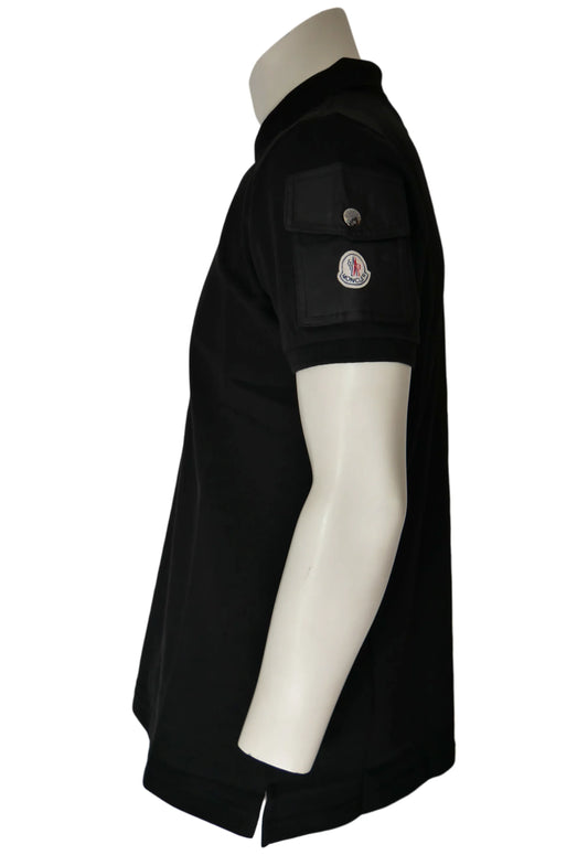 Moncler Herren Poloshirt Schwarz - Original Designer Marken Outlet - Salvin Store
