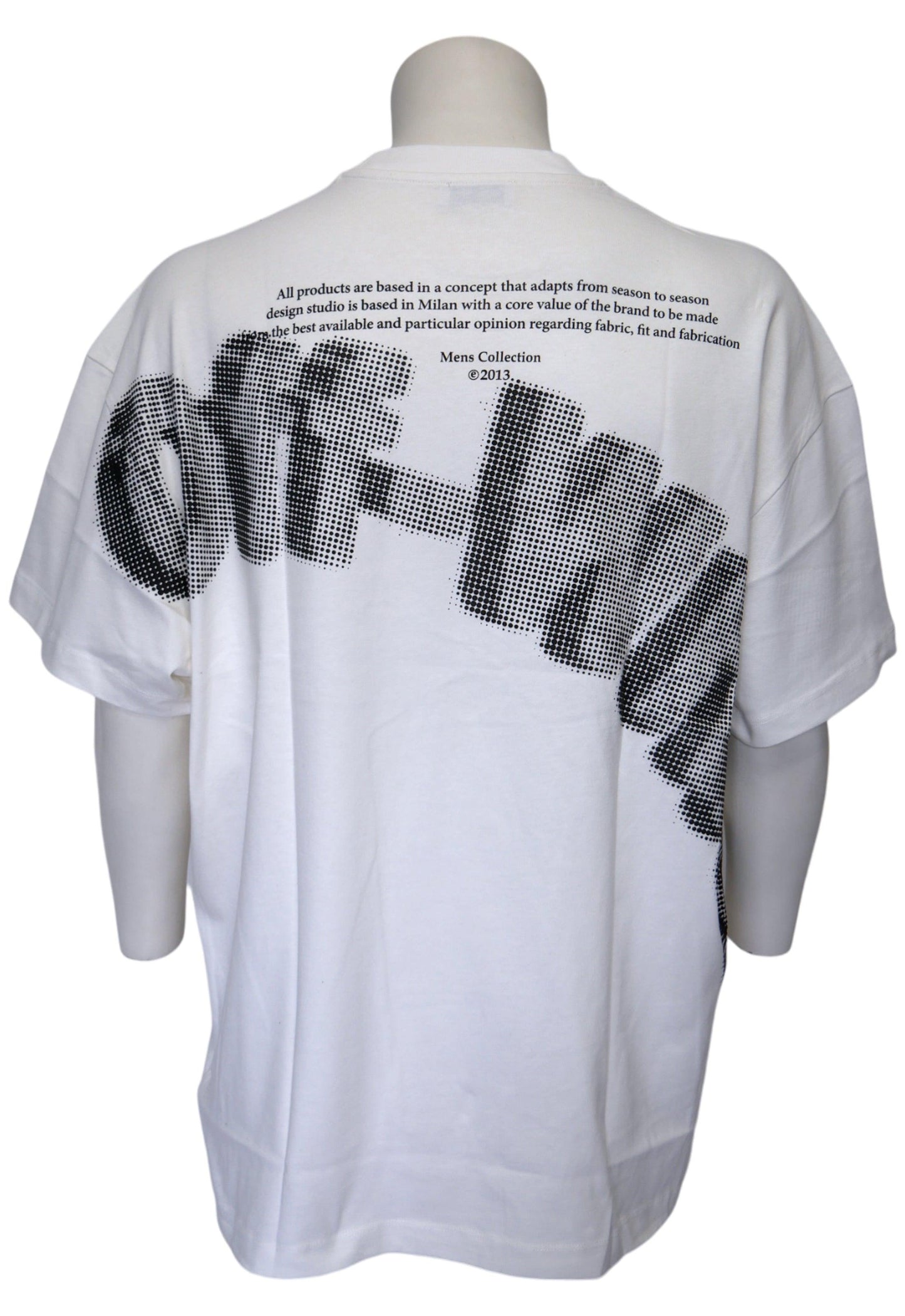 Off-White Herren T-Shirt Oversized Weiß - Original Designer Marken Outlet - Salvin Store