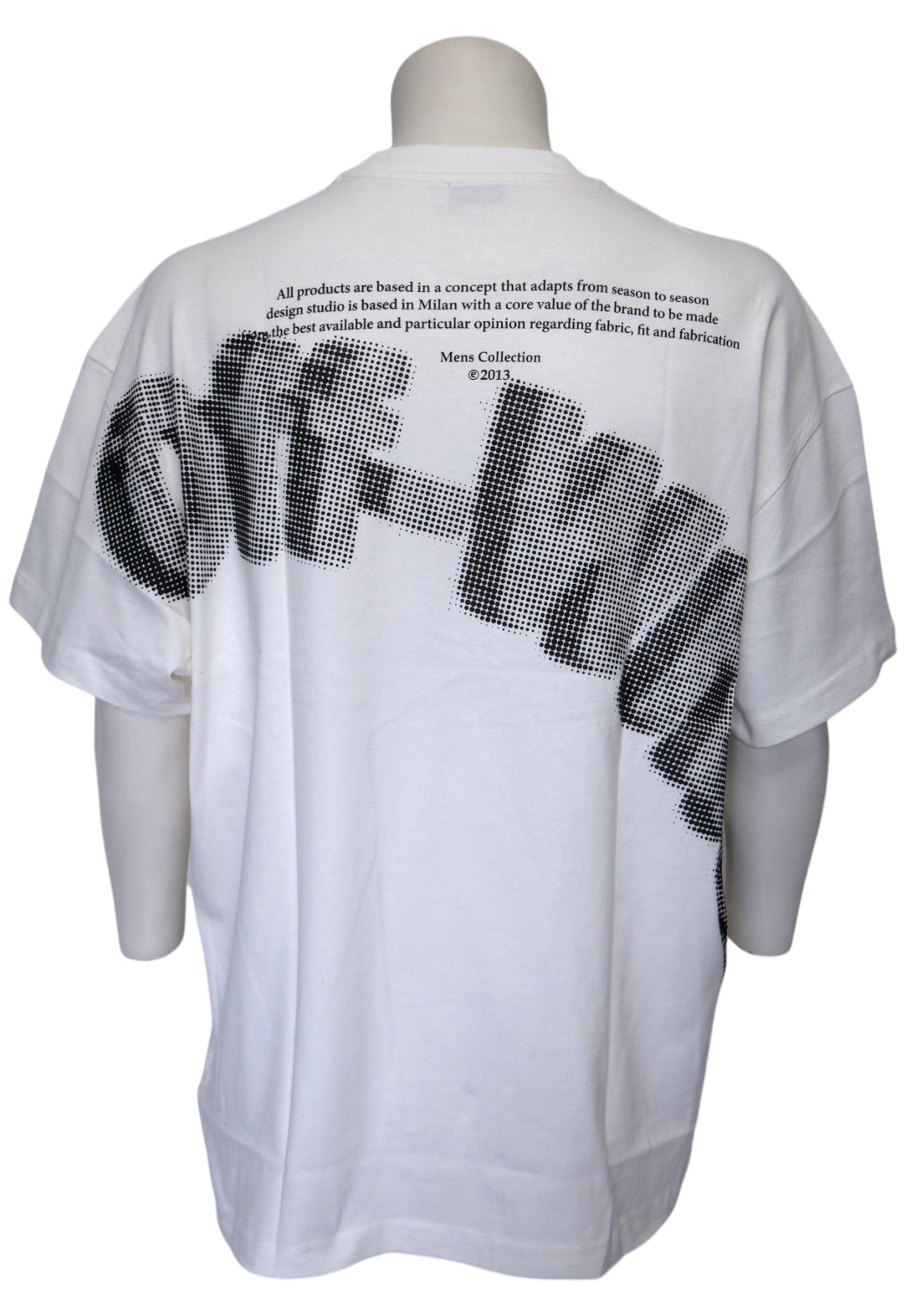 Off-White Herren T-Shirt Oversized Weiß - Original Designer Marken Outlet - Salvin Store