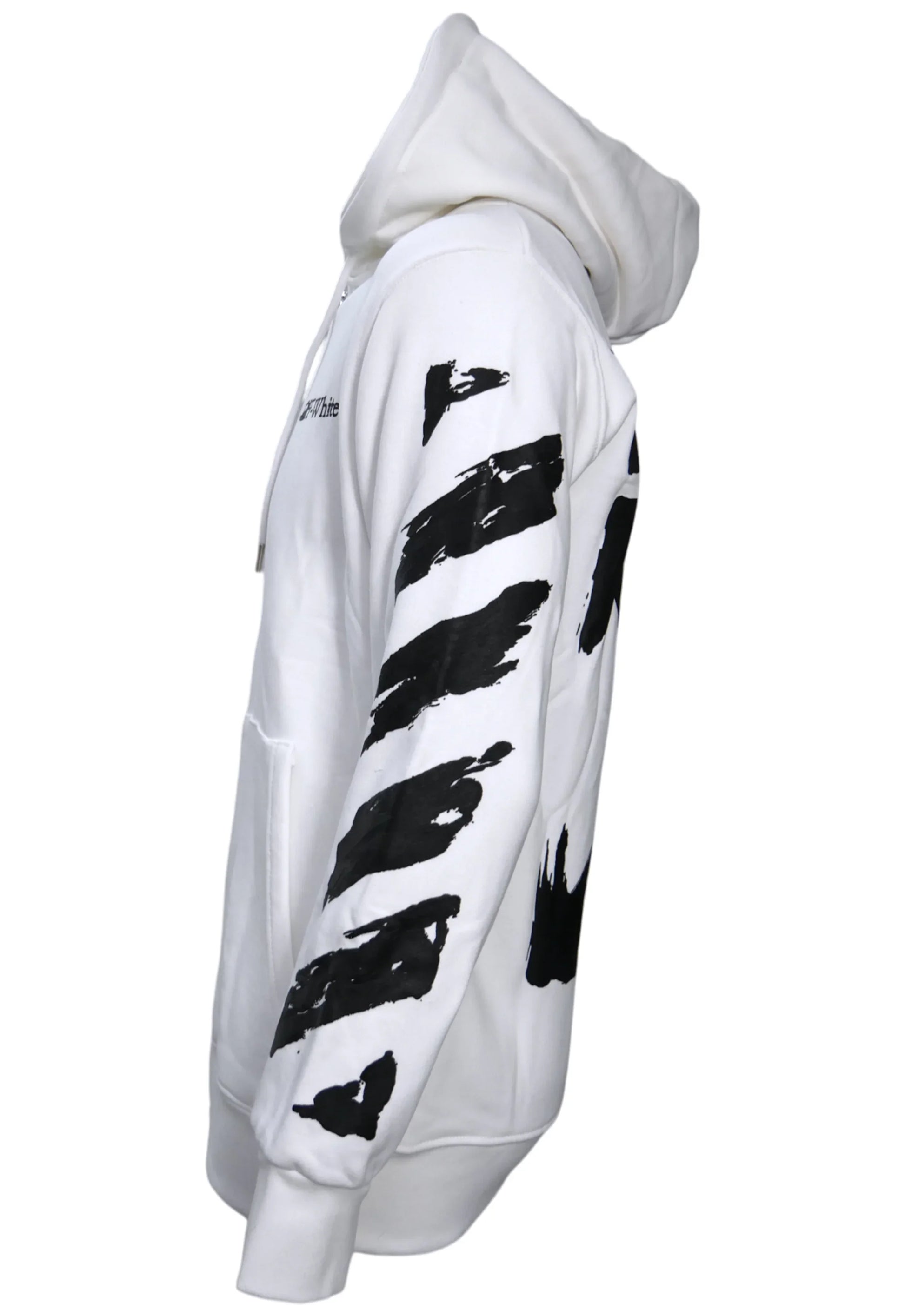 Off-White Herren Zip-Kapuzenpullover, Hoodie Weiss - Original Designer Marken Outlet - Salvin Store