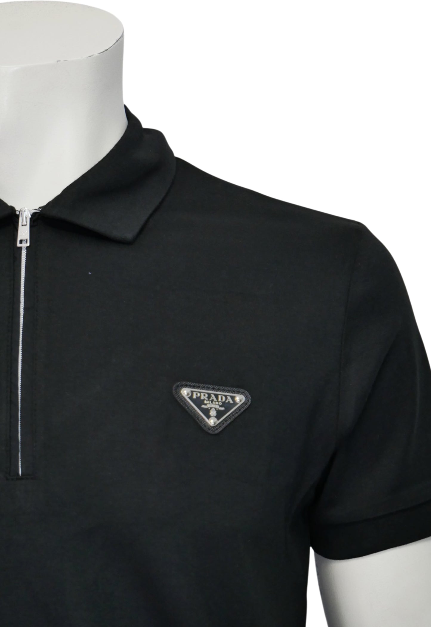 Prada Herren Poloshirt Schwarz