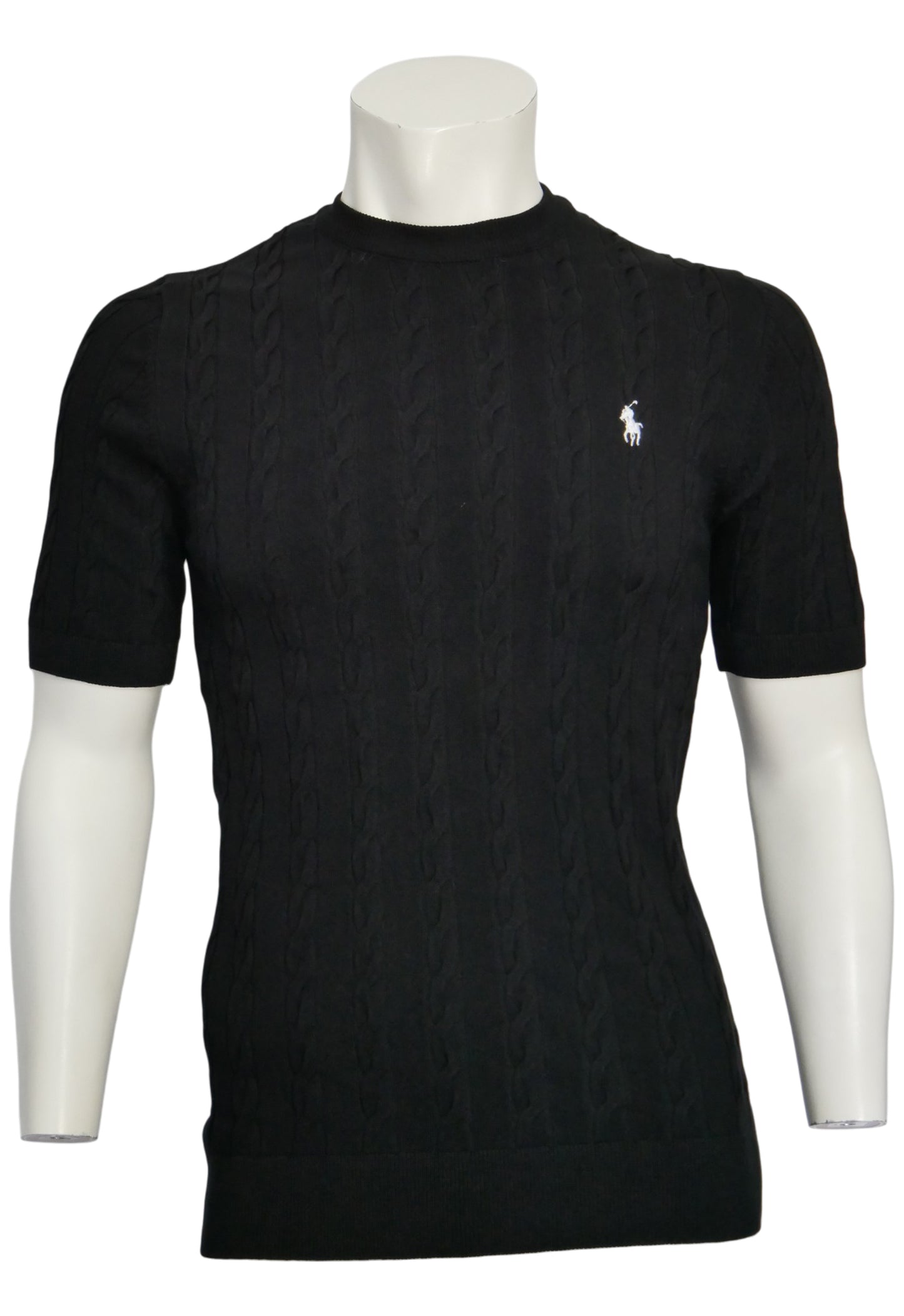 Ralph Lauren Herren Strick T-Shirt Schwarz