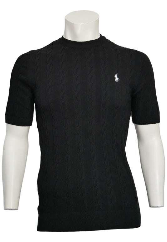 Ralph Lauren Herren Strick T-Shirt Schwarz