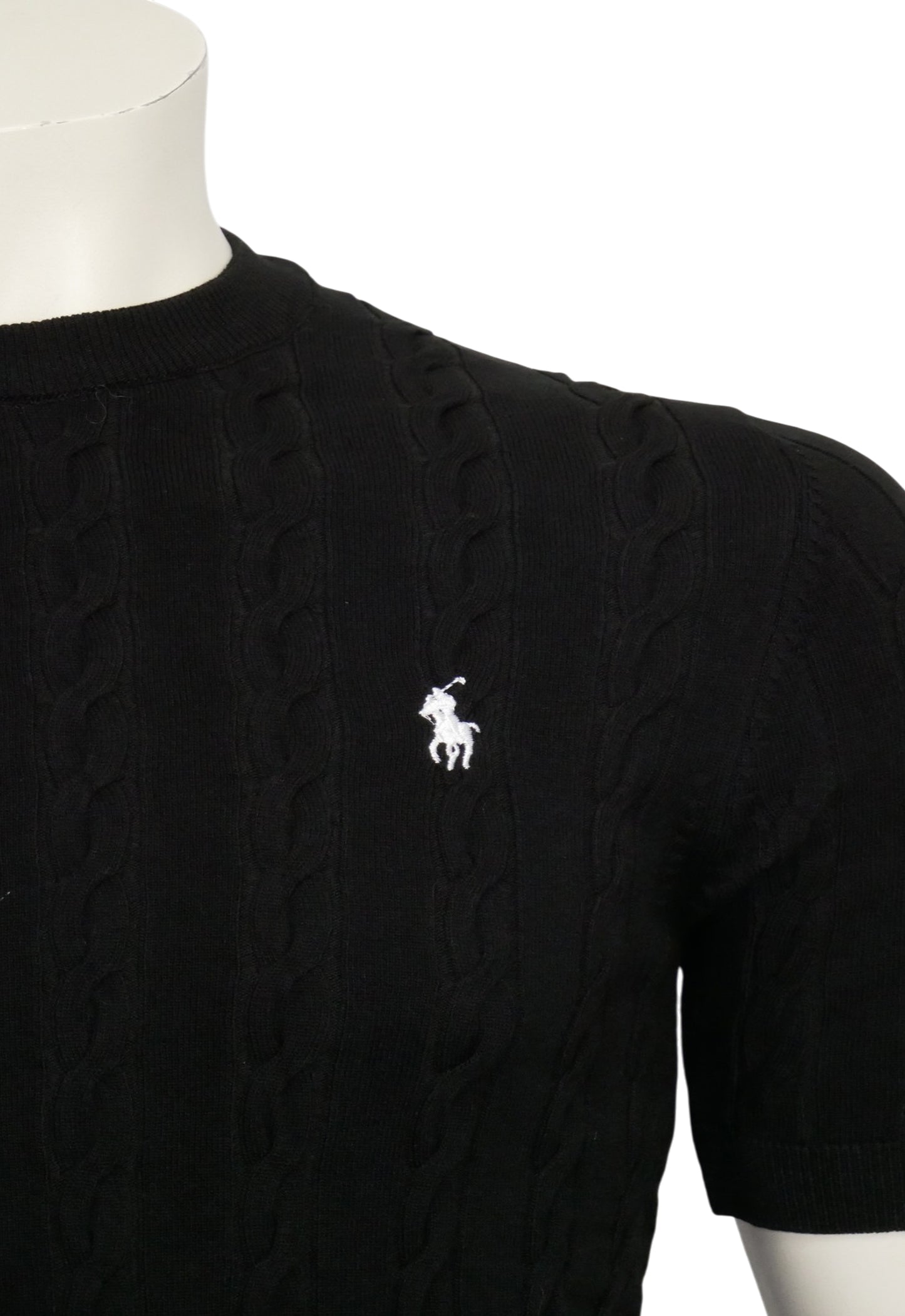 Ralph Lauren Herren Strick T-Shirt Schwarz