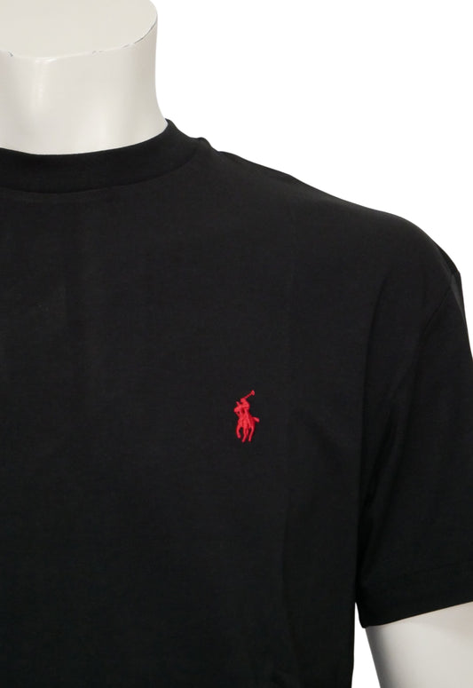 Ralph Lauren Herren T-Shirt Schwarz Stretch Baumwolle
