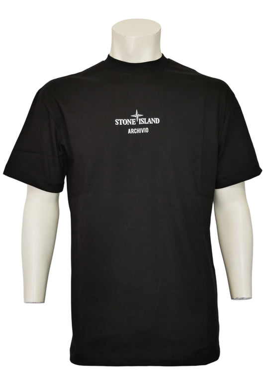 Stone Island Herren T-Shirt Schwarz