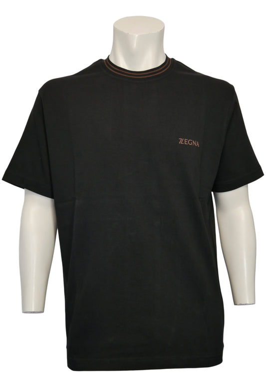 Zegna Herren T-Shirt Schwarz