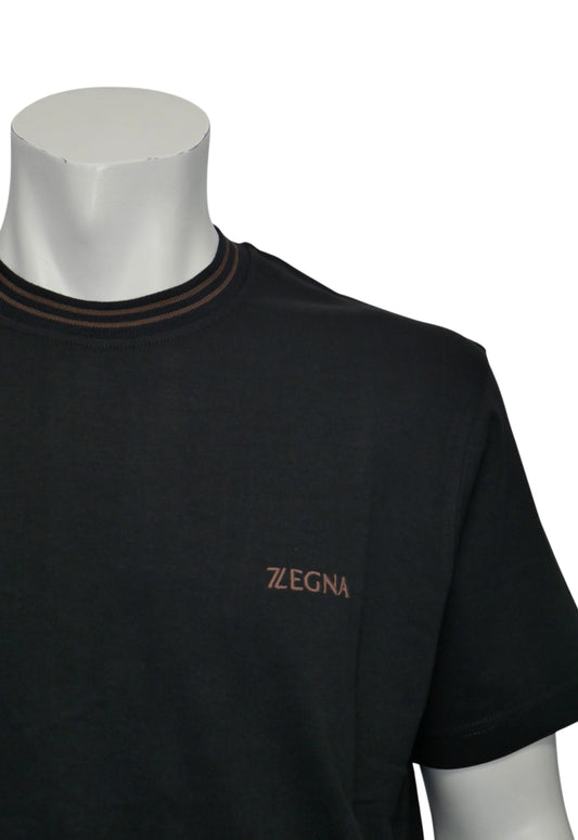 Zegna Herren T-Shirt Schwarz