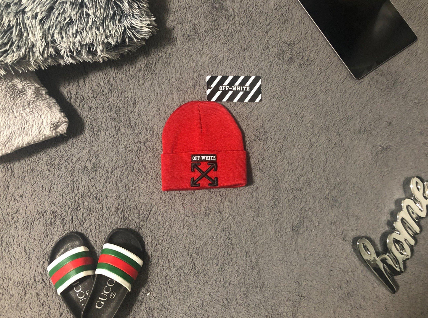 Off White Baby, Kinder Mütze - Original Designer Marken Outlet - Salvin Store