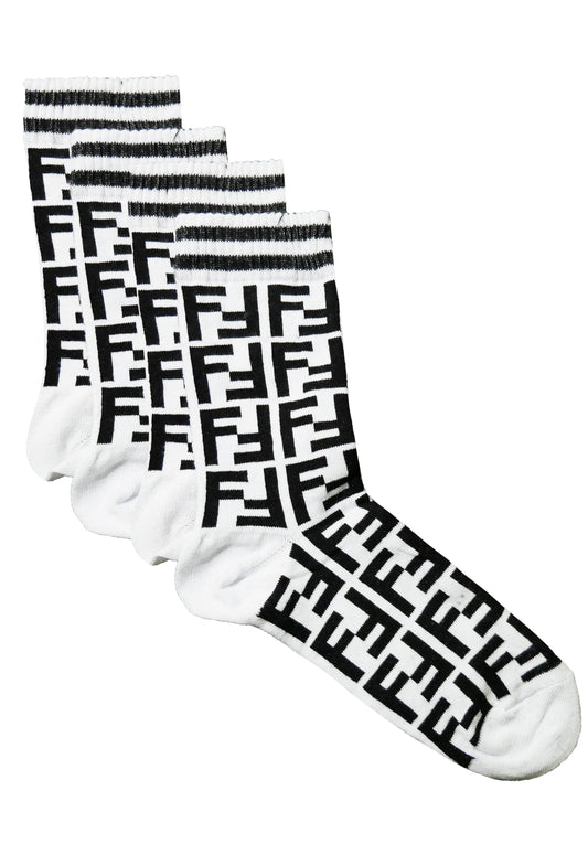 4 Paar Fendi Socken 40-46 - Original Designer Marken Outlet - Salvin Store