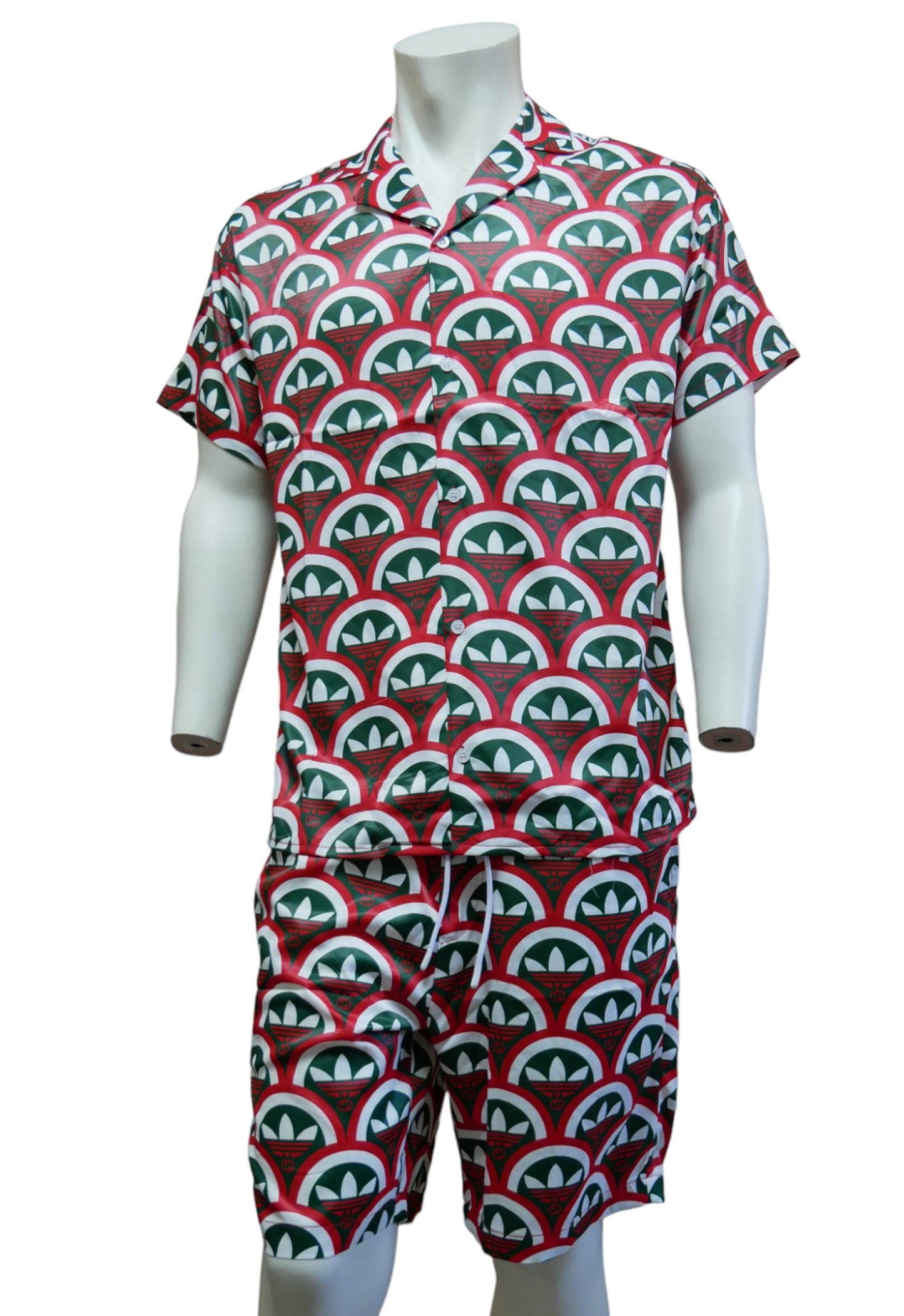 Gucci X Adidas Hemd & Short aus Seide - Original Designer Marken Outlet - Salvin Store