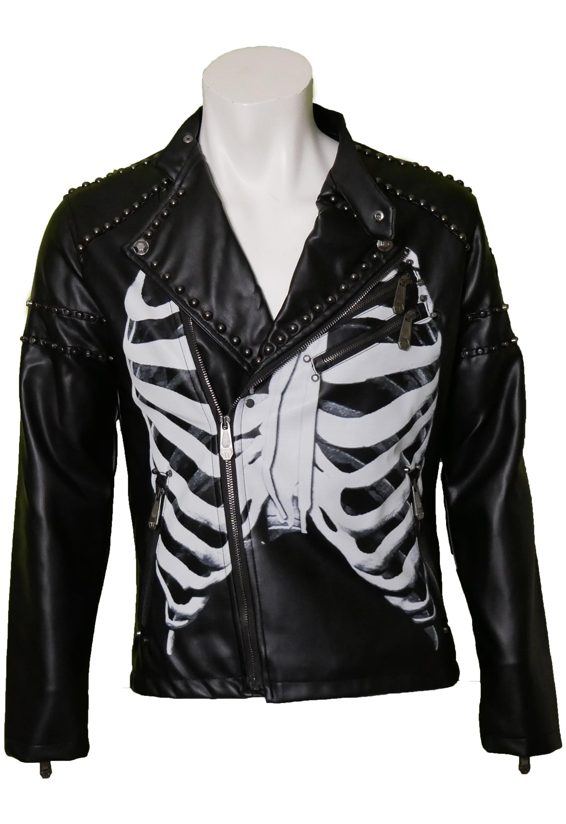 Philipp Plein Lederjacke - Original Designer Marken Outlet - Salvin Store