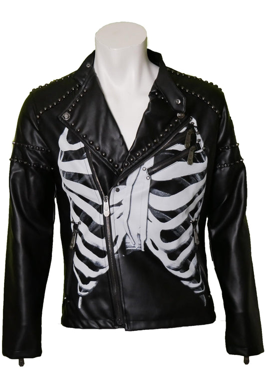 Philipp Plein Lederjacke - Original Designer Marken Outlet - Salvin Store