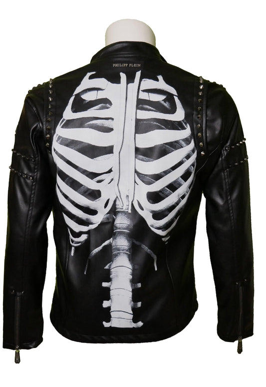 Philipp Plein Lederjacke - Original Designer Marken Outlet - Salvin Store