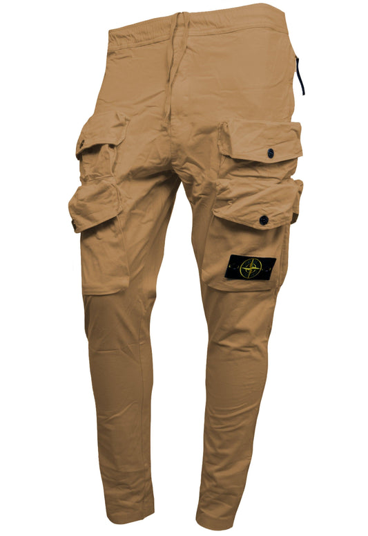 Stone Island Cargohose mit Gummizug - Original Designer Marken Outlet - Salvin Store